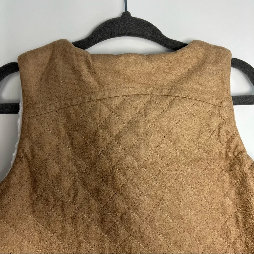 Gymboree Toddler Girls‎ Sherpa Lined Quilted Vest Brown Size 3T